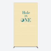Aperturee - Aperturee Simple Beige Vibe Hole In One Birthday Rectangle Backdrop
